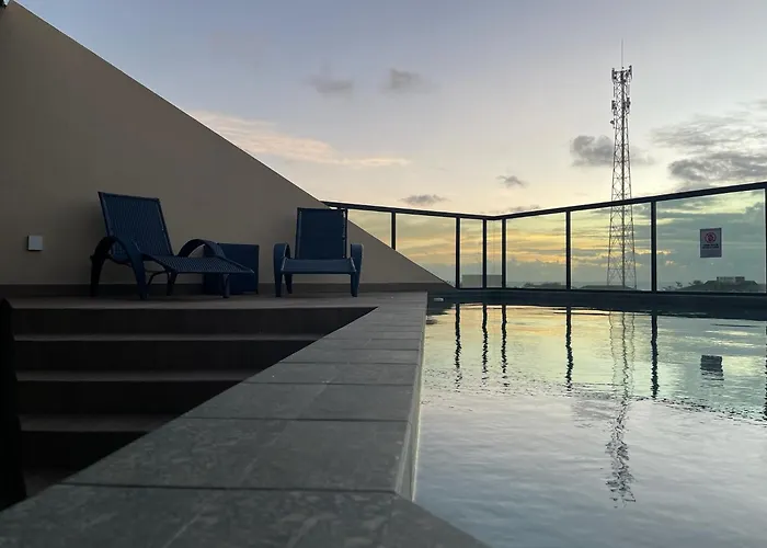 Apto com vista para o mar, Rooftop com piscina&sauna em Porto de Galinhas